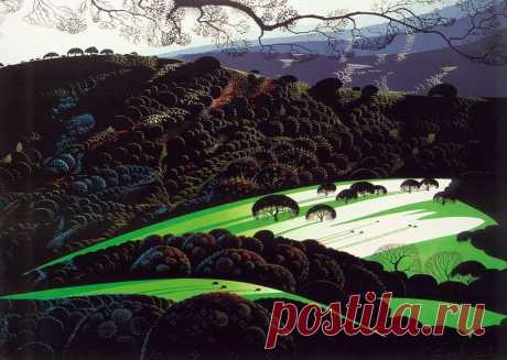 Фантастически красивые пейзажи. Художник Эйвинд Эрл / Eyvind Earle (США, 1916-2000)