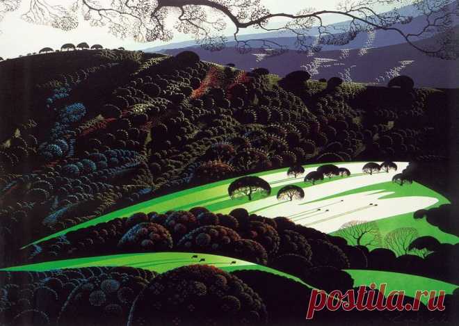 Фантастически красивые пейзажи. Художник Эйвинд Эрл / Eyvind Earle (США, 1916-2000)