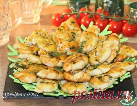 Морские узелки с чесночным маслом – кулинарный рецепт