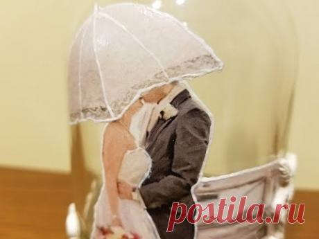 Свадебный декор бутылки. DIY.  A bottle for the wedding. - YouTube