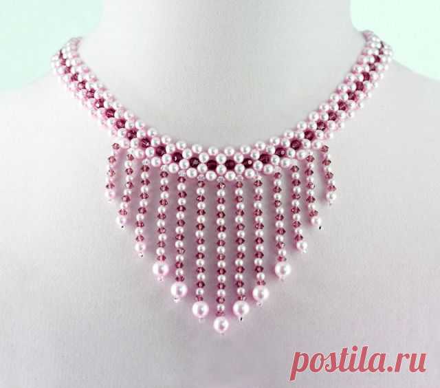 Колье из бисера. Мастер-класс | Салон Эксклюзивного Бисера beading patterns free