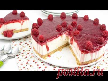 No-Bake Raspberry & Greek Yogurt Cake - How to Make Greek Yogurt & Raspberry Cake Learn how to make a Greek yogurt cake garnished with raspberry jam and fresh raspberries. This no-bake cake is fresh, easy to prepare and simply delicious!

▼ INGREDIENTS LIST:

For the base:
- 250 g (8.8 oz) of Marie biscuits
- 120 g (4.2 oz) of unsalted