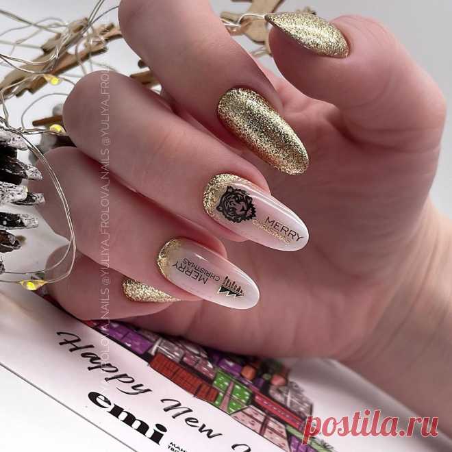 Аккуратный дизайн ногтей со стикерами