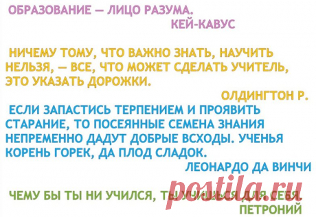 Афоризмы и образование: учебные ценности в мудрых словах