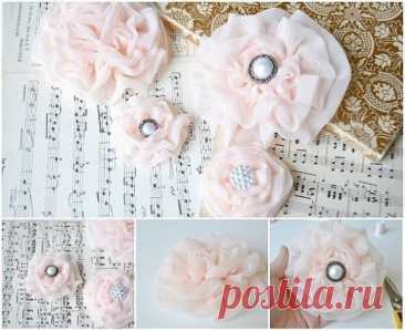 Цветы из ткани: мастер-класс