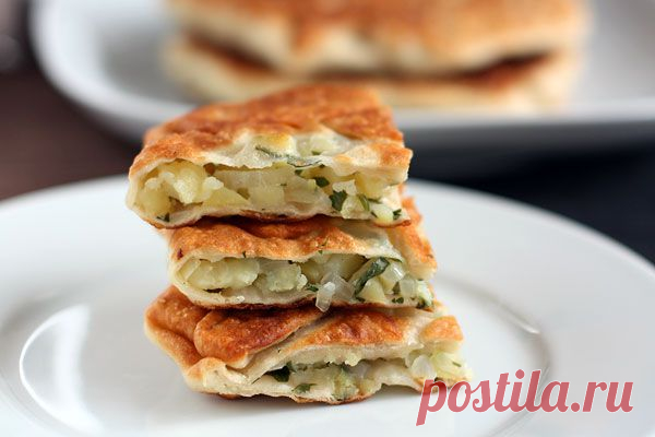 Очень вкусные молдавские плацинды с картошкой