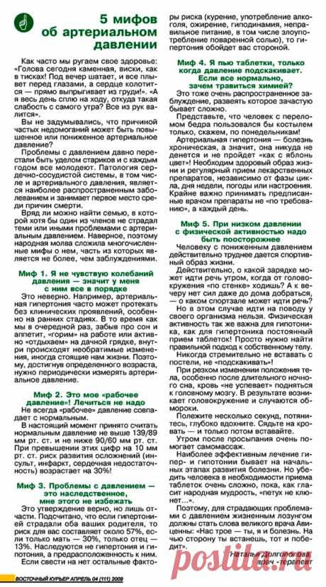 5 мифов об артериальном давлении