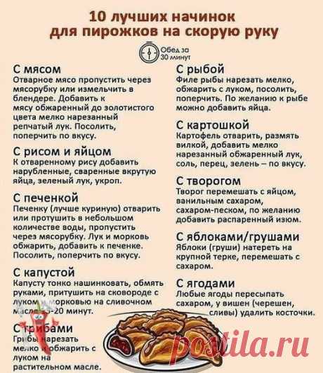 Начинки для пирожков