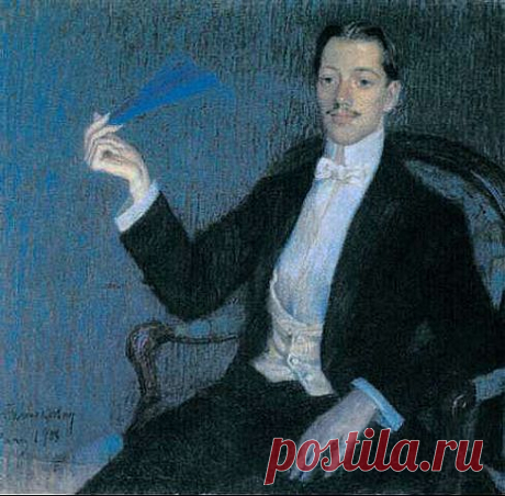 Н. С. Гумилёв. Портрет работы М. Фармаковского. 1908 г.