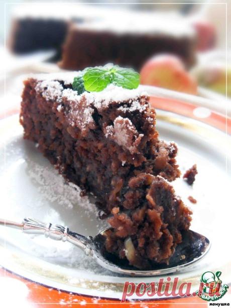 Шоколадно-яблочный пирог Кулинарный рецепт