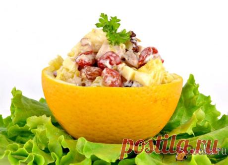 Салат с курицей и апельсинами фото рецепт приготовления