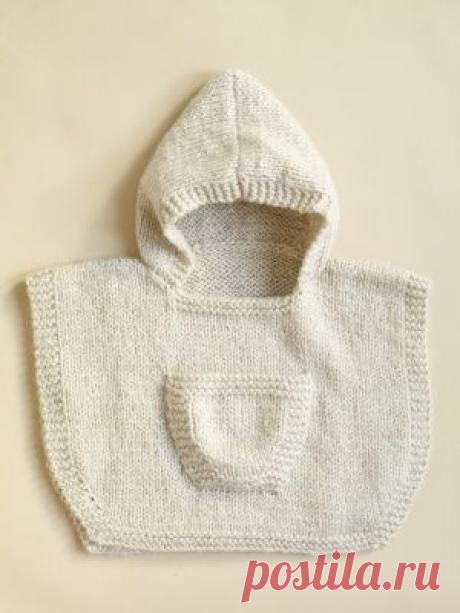 Hooded Baby Poncho | Breien voor mijn kindjes