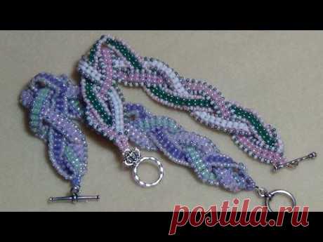 Видео мастер-класс по бисероплетению. Создание браслета из бисера. | Салон Эксклюзивного Бисера beading patterns free