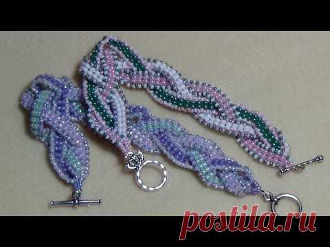 Видео мастер-класс по бисероплетению. Создание браслета из бисера. | Салон Эксклюзивного Бисера beading patterns free