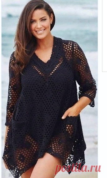 Черная туника крючком