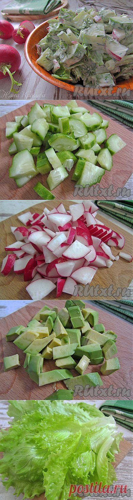 Салат с редисом, огурцом и авокадо ( с фото) | RUtxt.ru