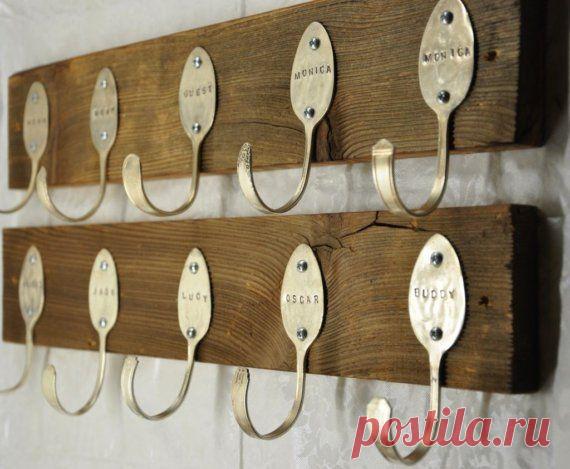 2 Personalized Spoon Hook Racks
