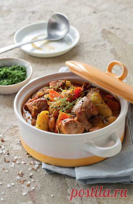 ღРагу из бедра индейки с яблоками и курагой