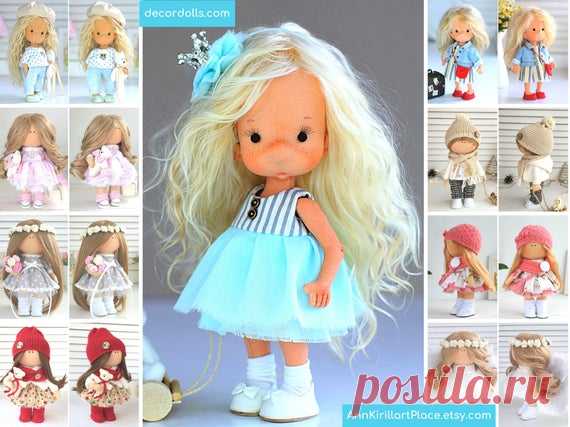 Princess Art Love Doll Textile Soft Doll Nursery Custom | Etsy Hello, dear visitors!  This is handmade textile tilda doll created by Master Maria L (Kazan, Russia). Doll can be made by Order. Doll is 21-22 cm (8.6 inch) tall. This fabric cloth doll can move hands, turn head, sit and stand. Dolls hair are natural and made from sheep. Cloth and shoes are