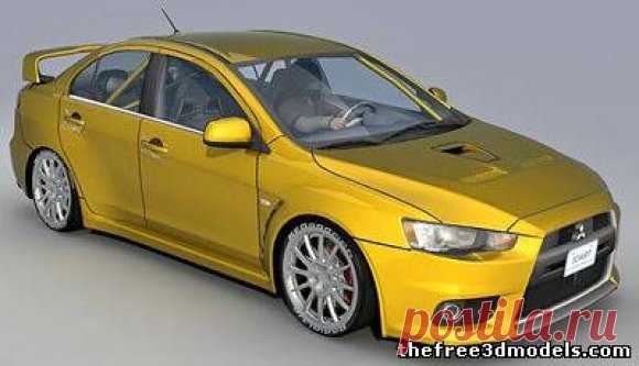 Mitsubishi Lancer Evolution X Free 3D Model - .max .fbx - Free3D