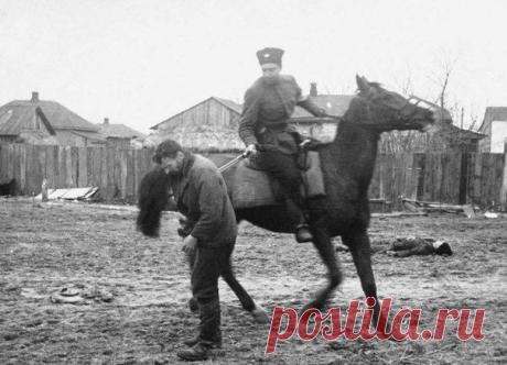 Любители истории
Полицай на потеху венгерским оккупантам
рубит шашкой пленных советских партизан.
Осень 1941 года, Украина.