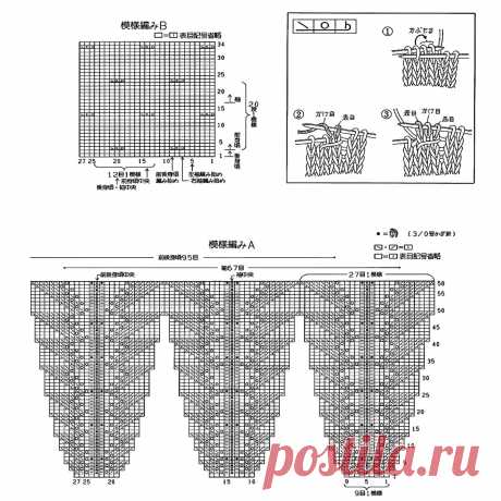 Японская кокетка: 5 ажурных моделей из японских журналов по вязанию | Вязание с Paradosik_Handmade | Дзен