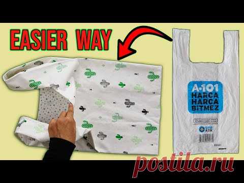 HOW TO MAKE REUSABLE SHOPPİNG BAG / Grocery Bag / Tote Bag / Market Bag / Sustainable / DIY Bag - YouTube