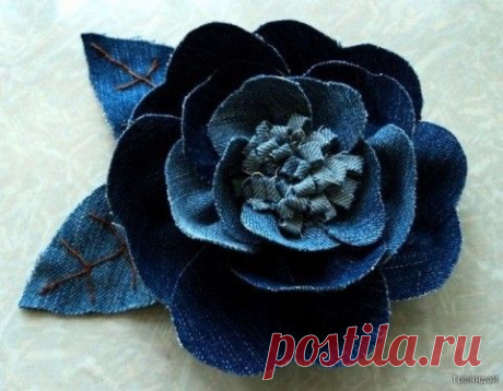 Джинсовая роза. Мастер-класс