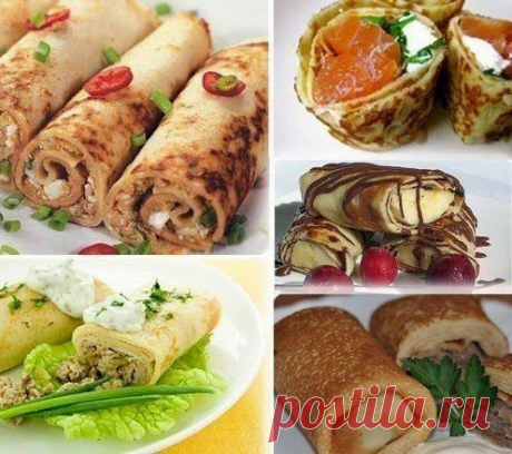 шеф-повар Одноклассники: 15 самых вкусных начинок для блинчиков
