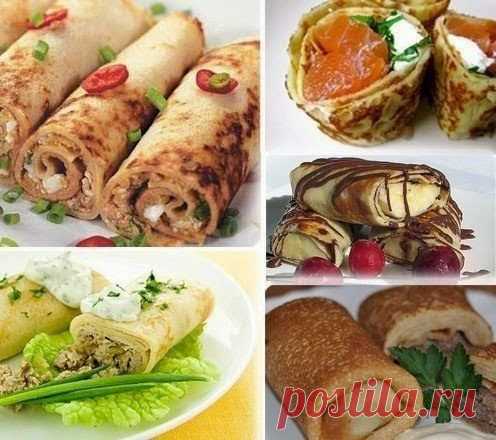 шеф-повар Одноклассники: 15 самых вкусных начинок для блинчиков
