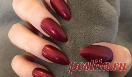 Красно Бордовый Маникюр На Длинные Ногти — Дизайн Ногтей Маникюр Фото