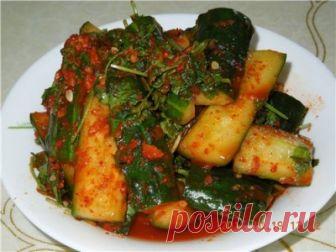 Кимчи (острый салат) из огурцов - по корейски : Салаты