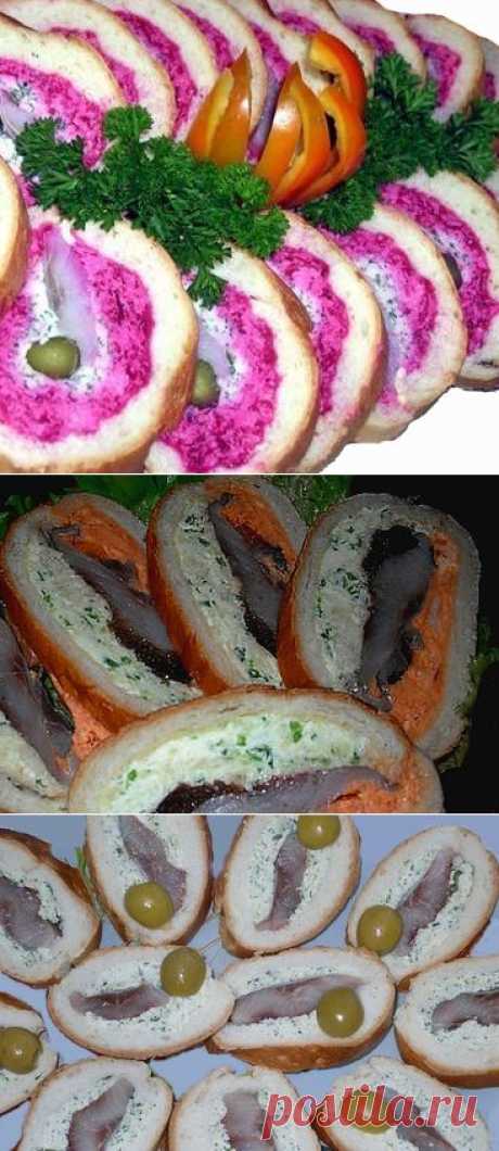 Хозяюшка. Кушать подано! - Бутерброды с сельдью