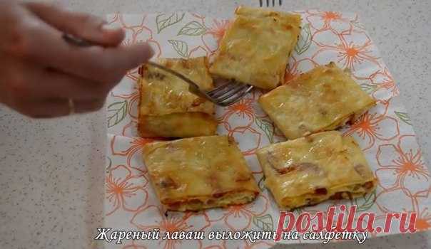 Как приготовить жареный лаваш с колбасой и сыром. - рецепт, ингредиенты и фотографии