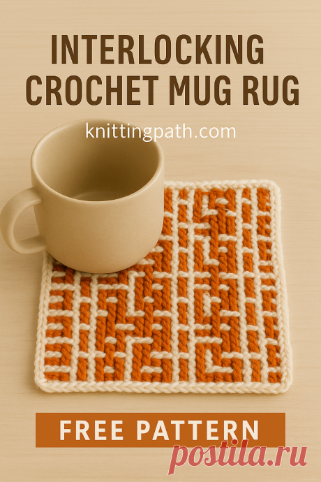 Interlocking Crochet Mug Rug