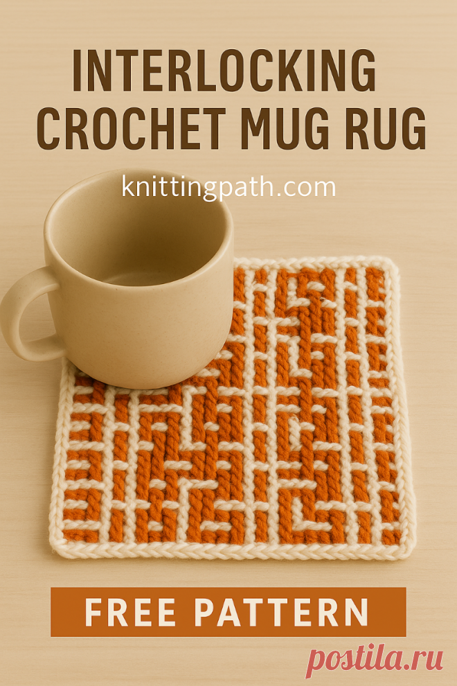 Interlocking Crochet Mug Rug