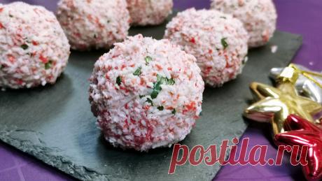 "Крабовые снежки", рецепт закуски на Новогодний стол