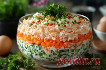 Мой салат по быстрому, на каждый день! Вы полюбите его, он вкусный! | РЕЦЕПТЫ ОТ МАМУЛИ | Дзен(***)