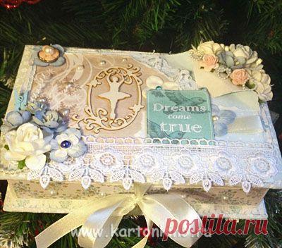 Новогодняя подарочная коробочка для балеринки | КАРТОНКИНО.ru