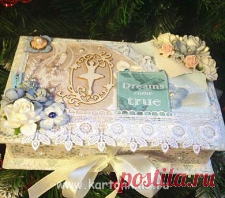 Новогодняя подарочная коробочка для балеринки | КАРТОНКИНО.ru