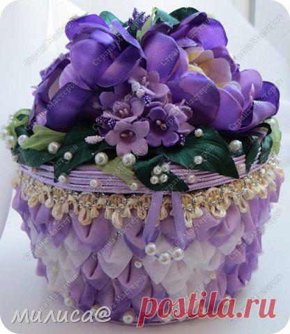 Канзаши шкатулка, заколка, ободок. | Страна Мастеров