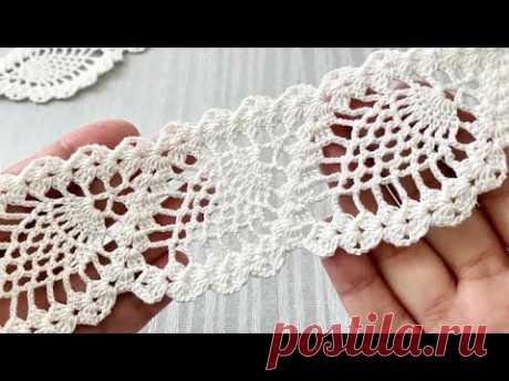 Wonderful Very Stylish Crochet Border Lace Pattern Tutorial