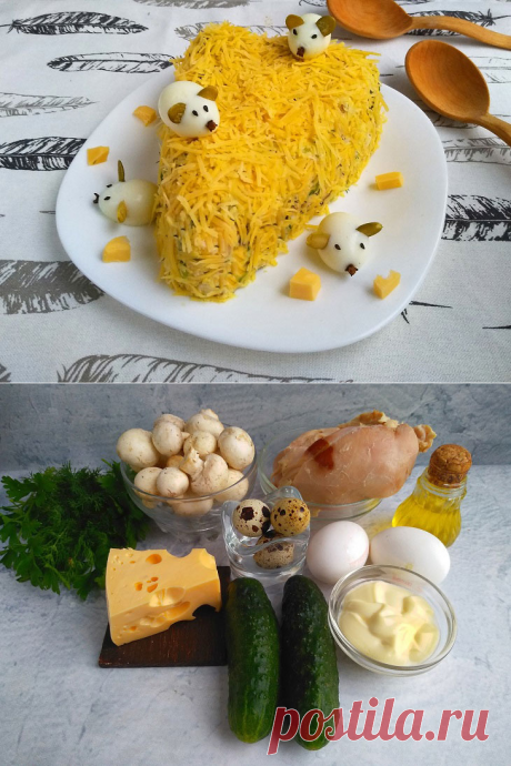 Салат «Кусок сыра» — отлично подойдет для праздничного стола