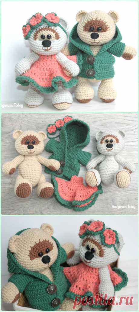 Amigurumi Crochet Teddy Bear Toys Free Patterns