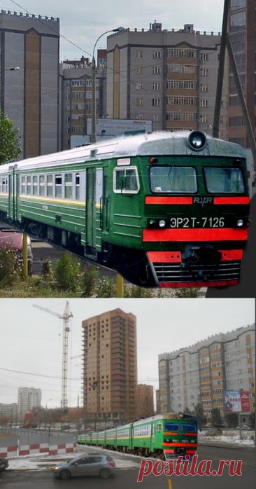 Казани Улица Ноксинский Спуск Азино-2 В Городе Поезд ЭР2Т