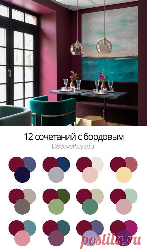 12 сочетаний с бордовым | Интерьер-школа Иоланты Федотовой | Яндекс Дзен