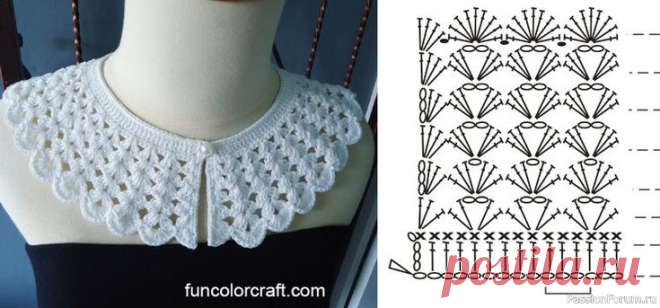 Воротничок крючком. Прост в исполнении, великолепен на вид | Вязаные крючком аксессуары