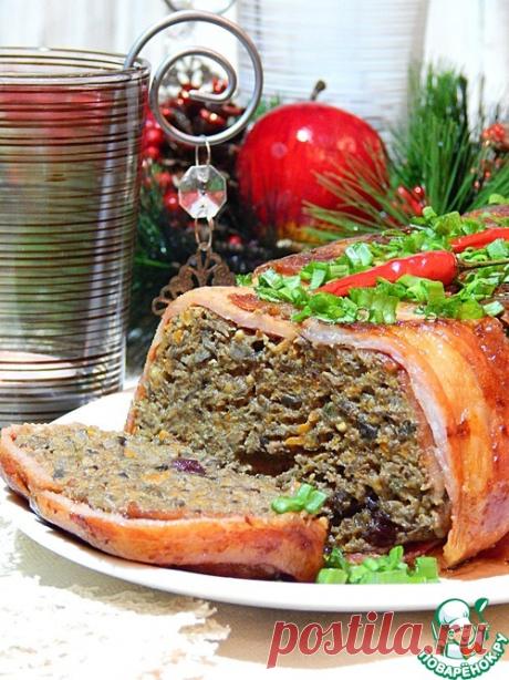 Печеночно-грибной паштет в беконе &quot;Праздничный&quot; - кулинарный рецепт
