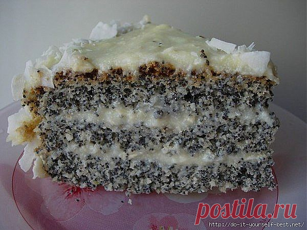 Маково-кокосовый торт.