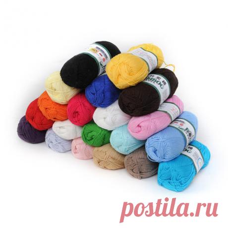 Оптовые! мягкая Гладкая Текстильной Швейной Ткани Натурального Бамбука Хлопок Вязание Пряжа Дрочит 20 Цветов купить на AliExpress